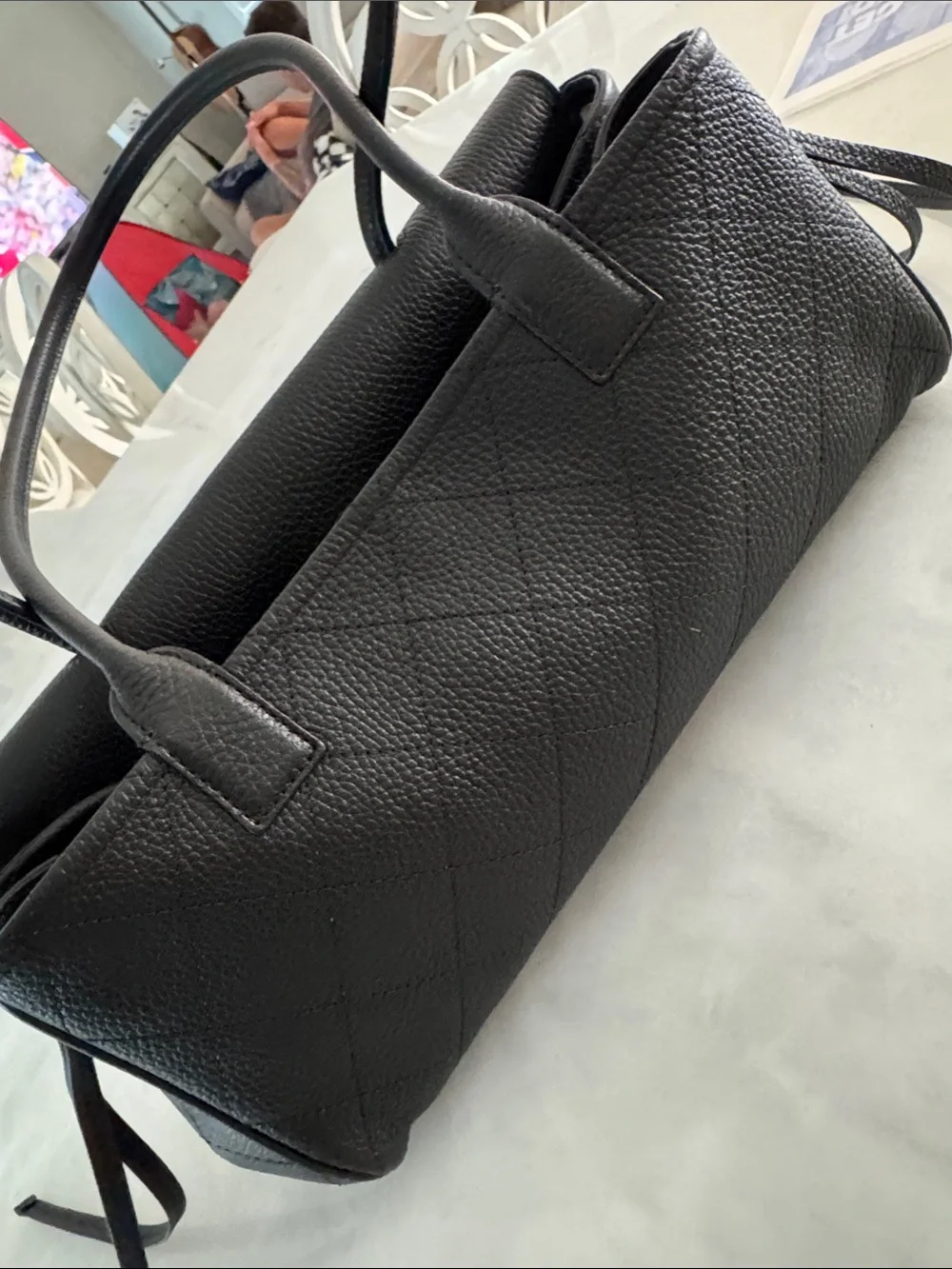 CHANEL Black Quilted Caviar Leather Small Urban Shopping Tote 2026 Gold Hardware